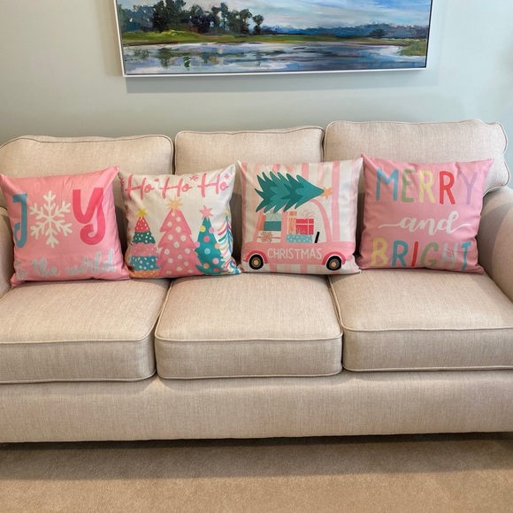 Pink Christmas Pillow (Chose 1) or more for add. discount Coquette Holiday Decor - Picture 5 of 16